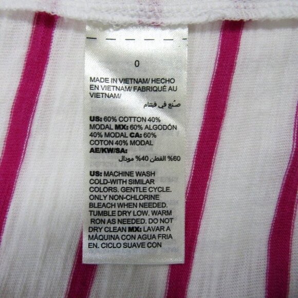 Chicos Ultimate Tee White Pink Long Open Cardigan Jacket Size S 0 Side Pockets - Picture 9 of 10